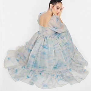 Renoir Sky French Puff Selkie Dress